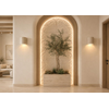Panel PU Τεχνητής Πέτρας 314020  Mushroom Stone  60/120cm Beige White