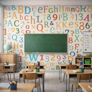 Ταπετσαρίες Τοίχου με Γράμματα & Αριθμούς