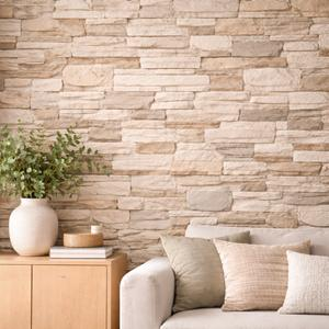 Ταπετσαρίες Τοίχου με Απομίμηση Πέτρας
