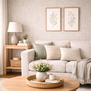 Ταπετσαρίες Τοίχου με Απομίμηση Υφάσματος