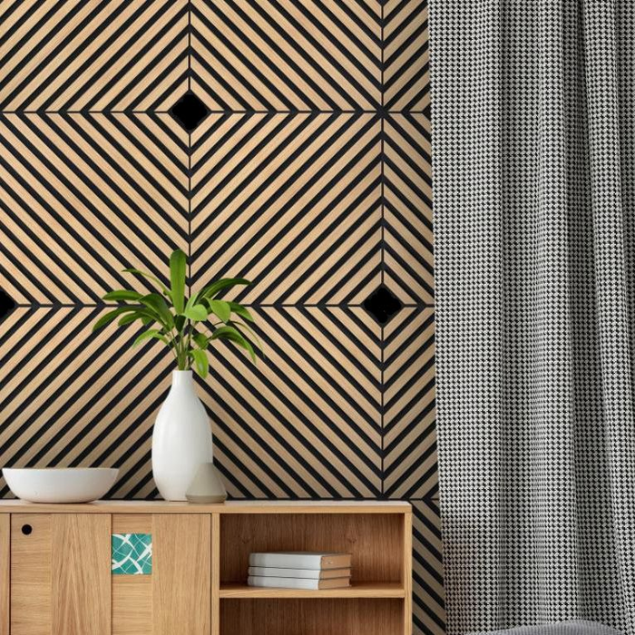 All Around Deco Acoustic Diagonal Natural 600x600x21mm