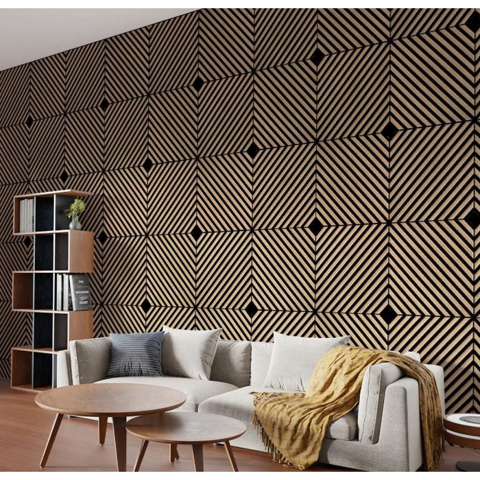 All Around Deco Acoustic Diagonal Chocolate 600x600x21mm