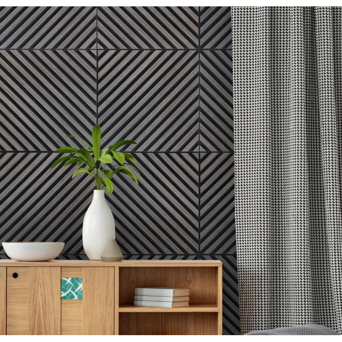 All Around Deco Acoustic Diagonal Grey 600x600x21mm