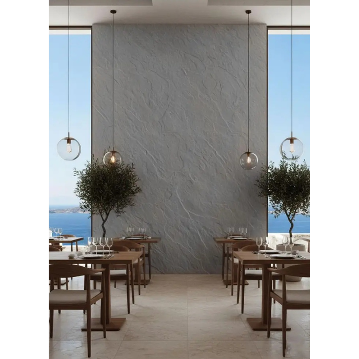 Πάνελ Εύκαμπτης Πέτρας Slate 60x120 Ανοιχτό Γκρι