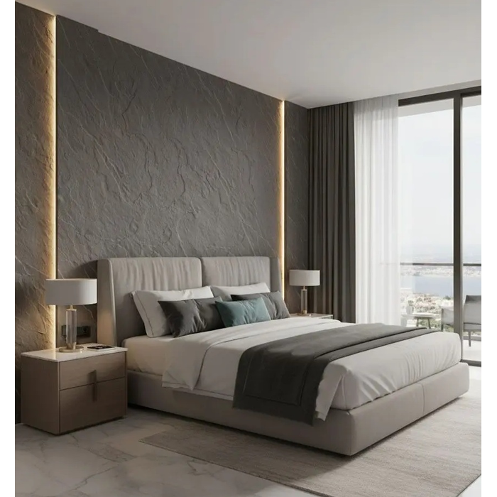 Πάνελ Εύκαμπτης Πέτρας Slate 60x120 Γκρι