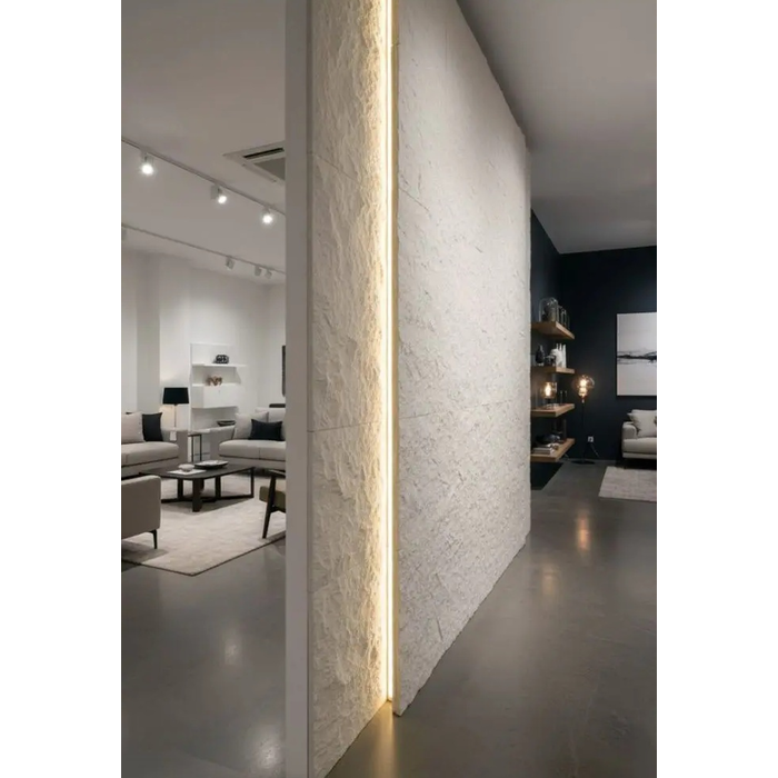 Πάνελ Εύκαμπτης Πέτρας Roiugh Granite 60x120 Λευκό