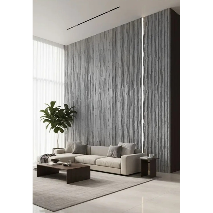 Πάνελ Εύκαμπτης Πέτρας Muretto Stone 60x120 Ανοιχτό Γκρι