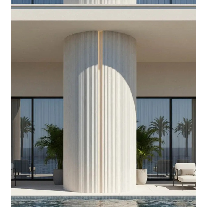 Πάνελ Εύκαμπτης Πέτρας Ripple Board 60x120 Μπεζ Λευκό