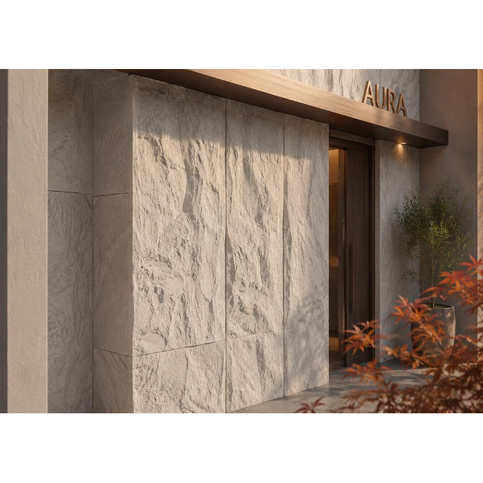 Panel PU Τεχνητής Πέτρας 314020  Mushroom Stone  60/120cm Beige White