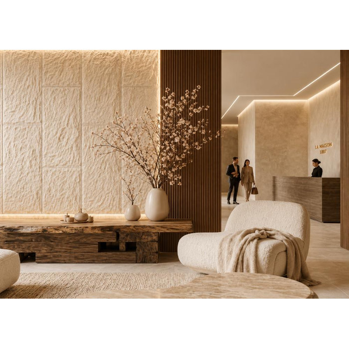 Panel PU Τεχνητής Πέτρας 305020 Stone Skin 60/120cm Beige