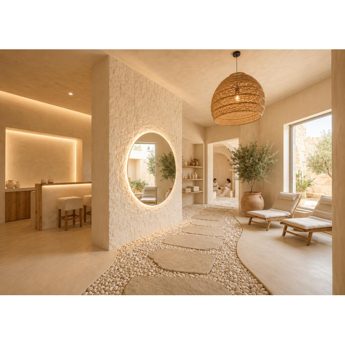 Panel PU Τεχνητής Πέτρας 321020 Mountain Rock 60/120cm Beige White