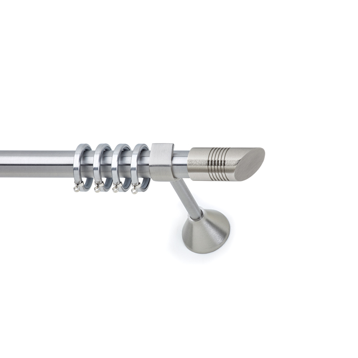 All around Deco Kουρτινόξυλο Φ25 Inox Blue Νίκελ Σατινέ