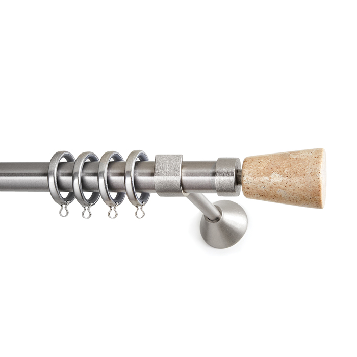 All around Deco Kουρτινόξυλο Φ25 Marble Collection Ionic Nickel-Honey