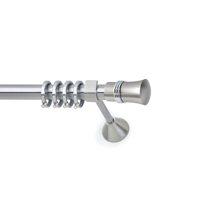 All around Deco Kουρτινόξυλο Φ25 Inox Leon Νίκελ Σατινέ