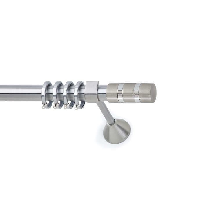 All around Deco Kουρτινόξυλο Φ25 Inox Prestige Νίκελ Σατινέ