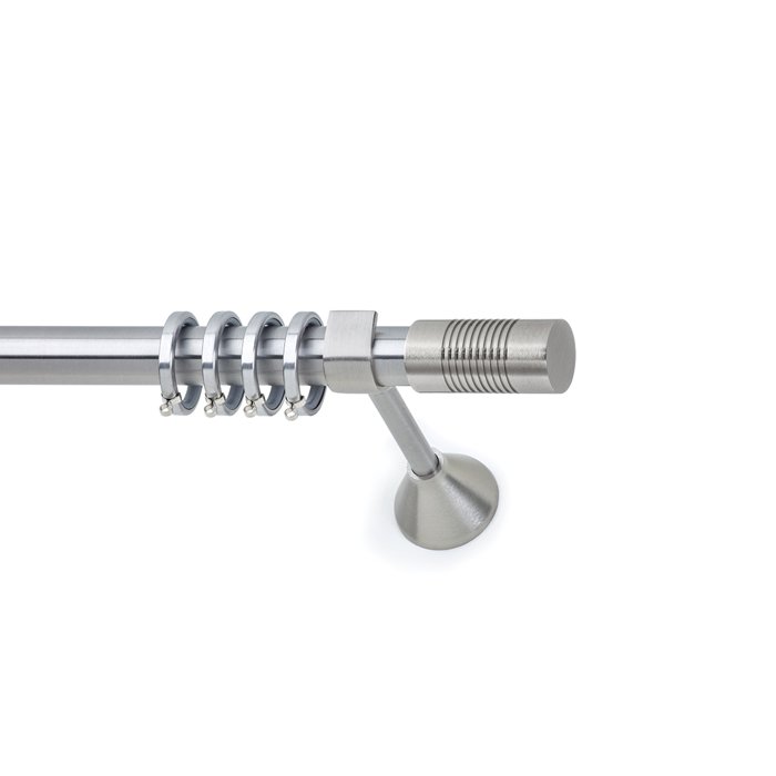 All around Deco Kουρτινόξυλο Φ25 Inox RED Νίκελ Σατινέ