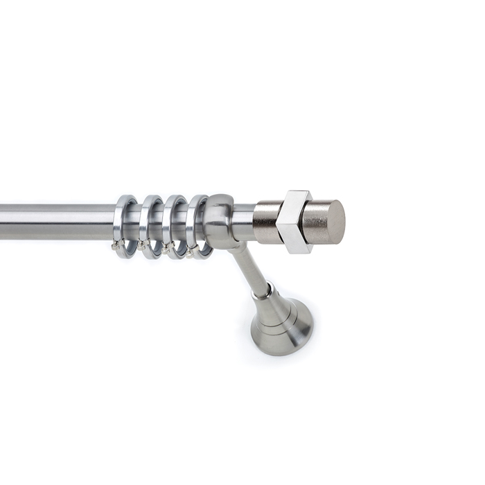 All around Deco Kουρτινόξυλο Φ25 Νίκελ Σατινέ S11