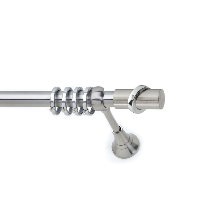 All around Deco Kουρτινόξυλο Φ25 Inox S14 Νίκελ Σατινέ