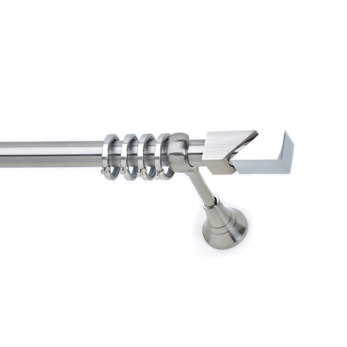 All around Deco Kουρτινόξυλο Φ25 Νίκελ Σατινέ S23