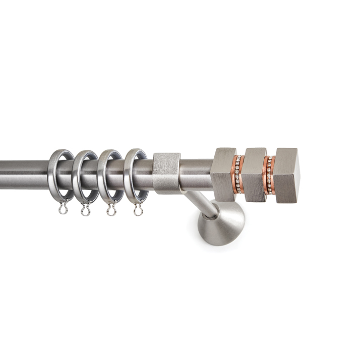 All around Deco Kουρτινόξυλο Φ25  Santorini 2 Nickel Copper